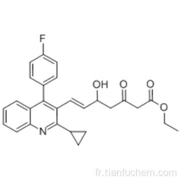 Acide 6-hepténoïque, 7- [2-cyclopropyl-4- (4-fluorophényl) -3-quinoléyl] -5-hydroxy-3-oxo-ester éthylique, (57187664,6E) - CAS 148901-69-3
